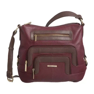 Stone Mountain Leather Montauk Boat Bottom Hobo Bag In Red