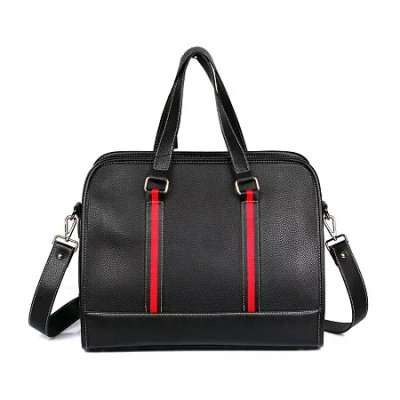 Karla Hanson Rogers Striped Duffel Bag In Black