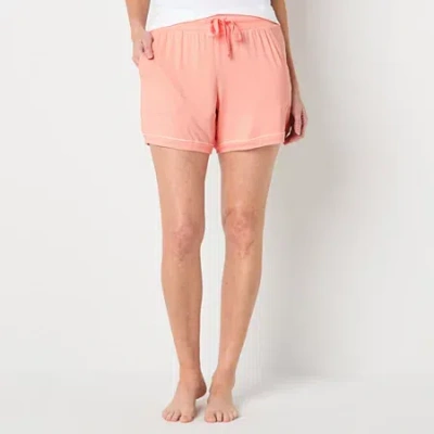 Liz Claiborne Cool And Calm Womens Pajama Shorts In Orange