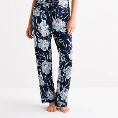 Liz Claiborne Cool And Calm Womens Pajama Pants In Blue