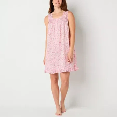 Adonna Womens Scoop Neck Sleeveless Nightgown In Pink