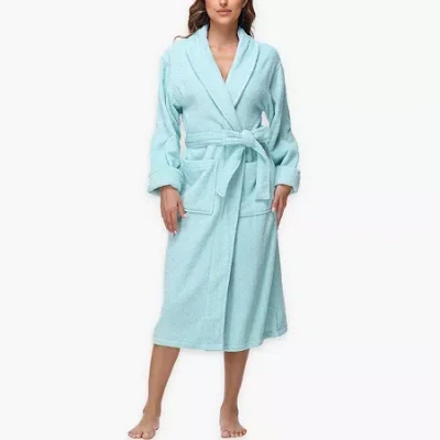 Ink+ivy Womens Long Sleeve Knee Length Robe In Green