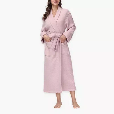 Ink+ivy Womens Long Sleeve Long Length Robe In Pink