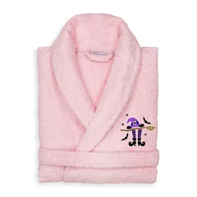 Linum Home Textiles Halloween Terry Bathrobe Unisex Adult Terry Cloth Long Sleeve Long Length Robe In Pink