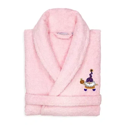 Linum Home Textiles Halloween Terry Bathrobe Unisex Adult Terry Cloth Long Sleeve Long Length Robe In Pink