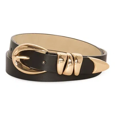 Worthington Oval Geo Tri Keeper Womens Belt In Black