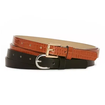 Liz Claiborne Plus 2-pc. Womens Belt In Multi