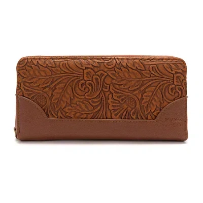 Frye And Co Womens Zip Around Wallet In Brown