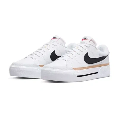 Nike Court Legacy Lift Platform Sneaker In White