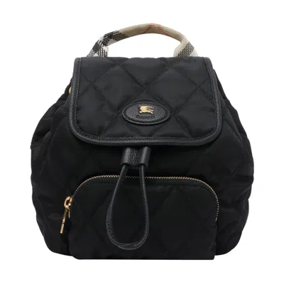 Burberry Women Mini Horsehoe Backpack In Black