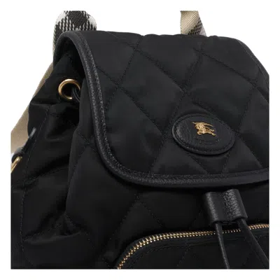 Burberry Women Mini Horsehoe Backpack In Black