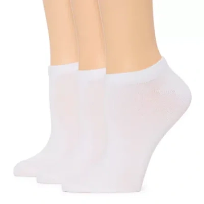 Mixit Everyday Essential Womens 3 Pair No Show Socks In White