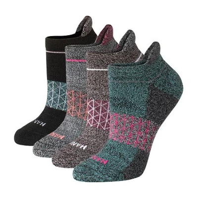 Hanes Absolute Active Heel Tab Womens 4 Pair No Show Socks In Multi