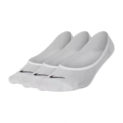 Nike Everyday Lightweight Womens Breathable Multi-pack 3 Pair Liner Socks In White