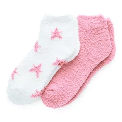 Mixit Cozy Womens 2 Pair Low Cut Socks In Pink