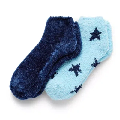 Mixit Cozy Womens 2 Pair Low Cut Socks In Blue
