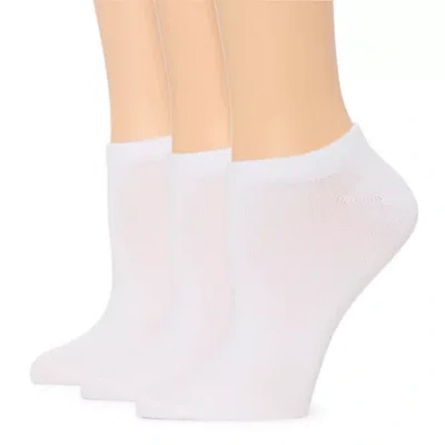 Mixit Everyday Essential Womens 3 Pair No Show Socks In White