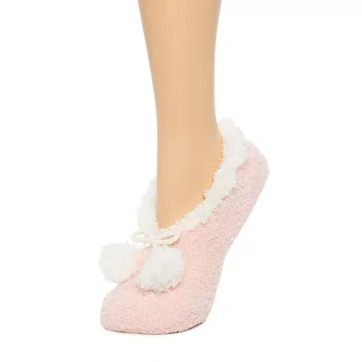 Cuddl Duds Womens Slipper Socks In Pink