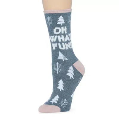 Mixit Womens 1 Pair Crew Socks In Gray