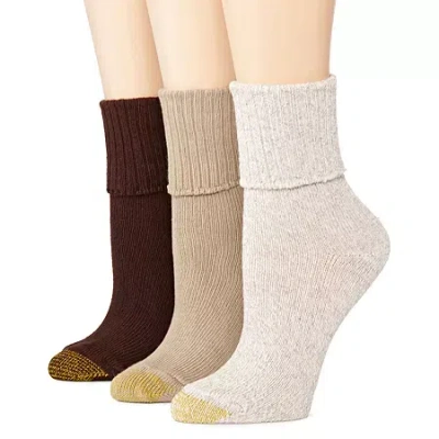 Gold Toe Bermuda Womens 3 Pair Turncuff Socks