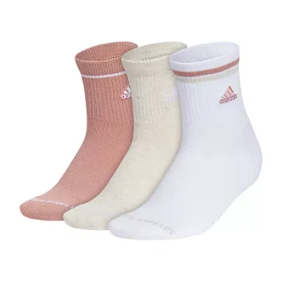 Adidas Originals Cushion Sport Womens Multi-pack 3 Pair Quarter Ankle Socks In Multi