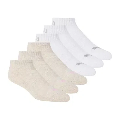Puma Ultimate Training Womens Multi-pack 6 Pair Quarter Ankle Socks In Sand