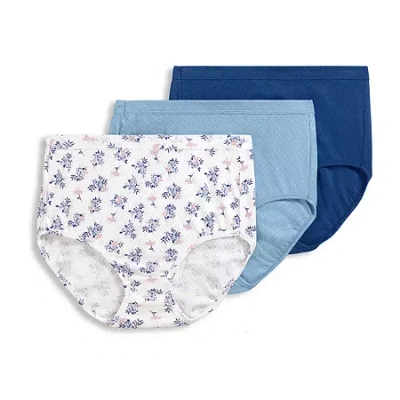 Jockey Elance Breathe Brief - 3 Pack- 1542 In Blue