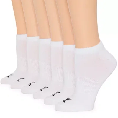 Xersion Essential Performance Womens 6 Pair No Show Socks In White