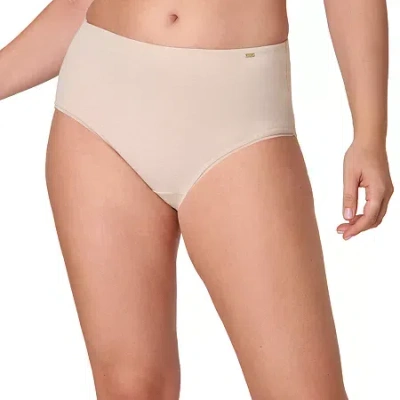 Bali Cotton Light Tummy Support Moisture Wicking Brief Panties Underwear Dflebf In Sand