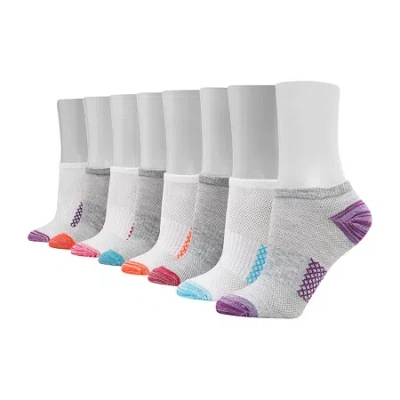 Hanes Cool Comfort Breathable Womens Multi-pack 8 Pair No Show Socks In White