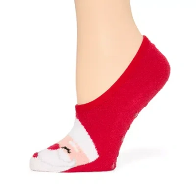 Mixit Holiday Cozy Womens 1 Pair Liner Socks In Red