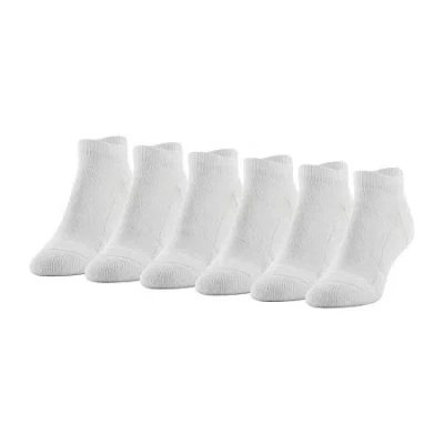 Gold Toe Sport Cushion Womens Multi-pack 6 Pair No Show Socks In White
