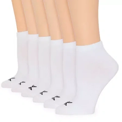 Xersion Essential Performance Womens Breathable 6 Pair Low Cut Socks In White