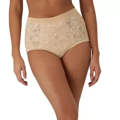 Bali Breathe Cotton Modal Lace High Rise Brief Dfclbf In Sand