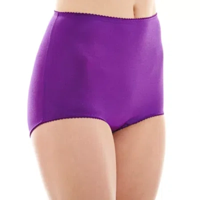 Underscore Rainbow Stretch Satin Control Briefs In Purple