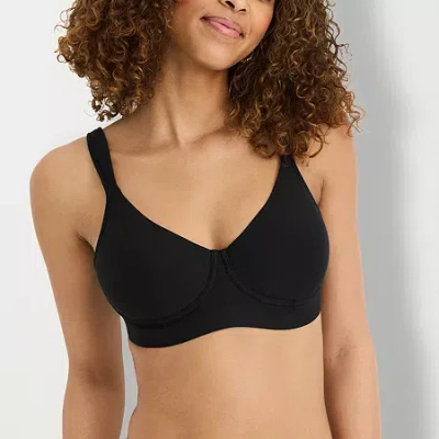 Jockey Cooling Cotton Blend Wirefree Full Coverage Bra- 4494 In Black