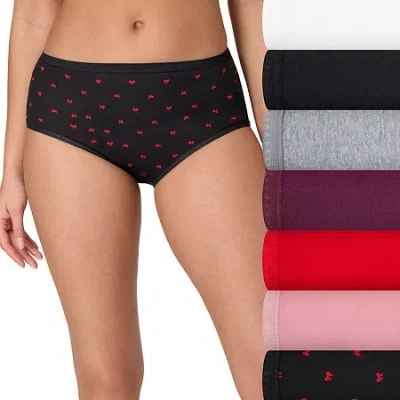 Hanes Ultimate 6+1 Bonus Pack Breathable Cotton Brief Panties Underwear 40h7cc In Multi