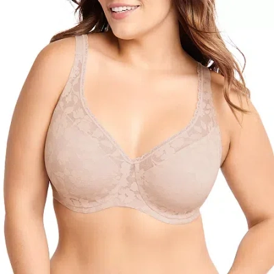 Bali Passion For Comfort Comfy Glam Underwire Full Coverage Bra Df6590 In Sand