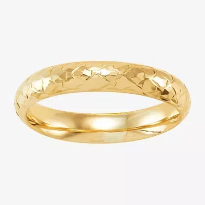Fine Jewelry Womens 4mm 14k Gold Heart Round Band In Gold
