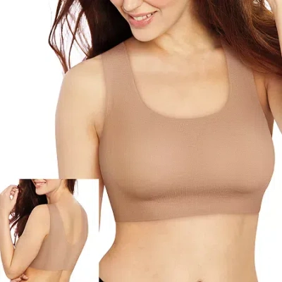 Bali Comfort Revolution Easylite Seamless Wireless Full Coverage Bra Df3491 In Sand