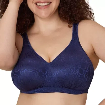 Playtex 18 Hour Ultimate Lift & Support Wireless Full Coverage Bra 4745 In Blue