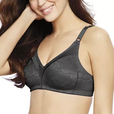 Bali Double Support Spa Closure Comfort-u Back Wireless Full Coverage Bra 3372 In Black