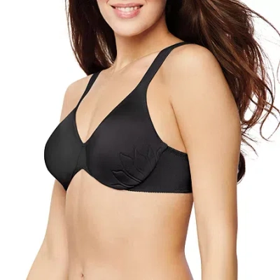 Bali Live It Up Seamless T-shirt Underwire Full Coverage Bra 3353 In Black