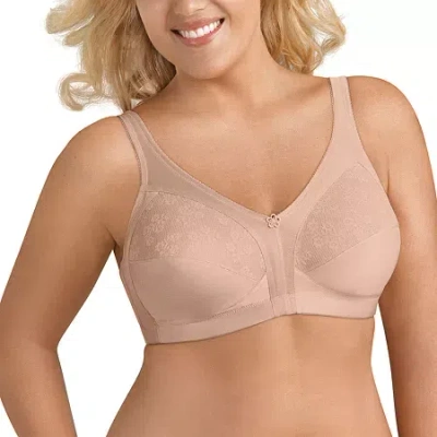 Exquisite Form Women's Fully Slimming Wireless Full-coverage Bra With Back Closure & Lace- 5100548 In Brown