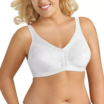 Exquisite Form Women's Fully Slimming Wireless Full-coverage Bra With Back Closure & Lace- 5100548 In White