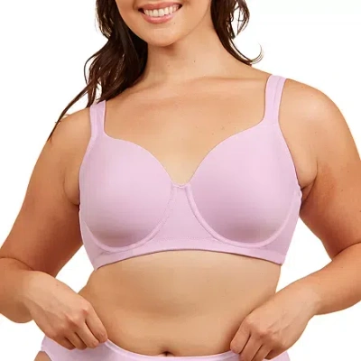 Leading Lady The Brigitte Full Coverage Wirefree T-shirt Bra-5042 In Pink