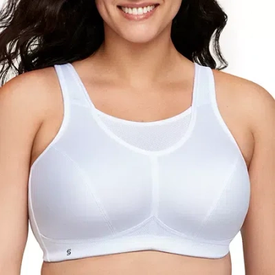 Glamorise No-bounce Camisole Sports Wirefree Bra-1066 In White
