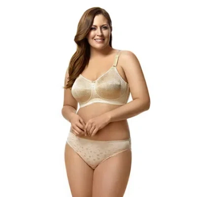 Elila Leopard Lace Softcup Full Coverage Bra - 1203 In Gold