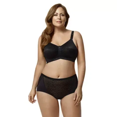 Elila Leopard Lace Softcup Full Coverage Bra - 1203 In Black