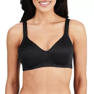 Dominique Jolie Wireless Jacquard Minimizer Bra - 6018 In Black